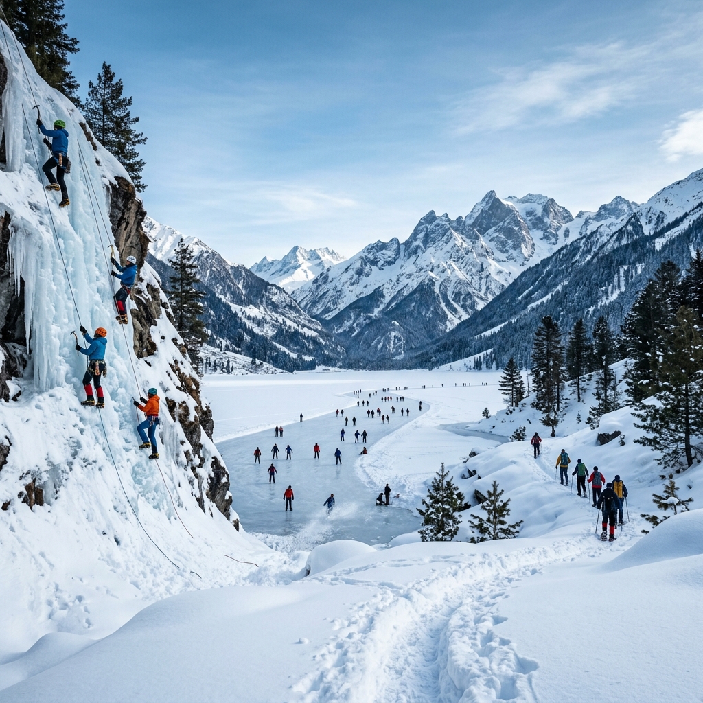 Winter activities in Kashmir