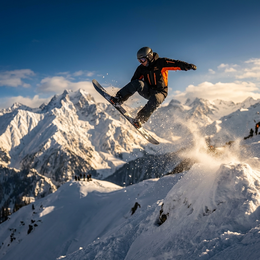 Snowboarding in Kashmir